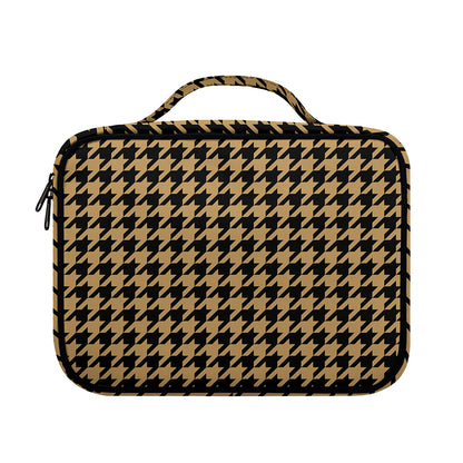 Brown And Black Houndstooth Print Briefcase Bible Bag