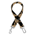 Brown And Black Houndstooth Print Dog Seat Belt