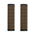 Brown And Black Houndstooth Print Handle Covers