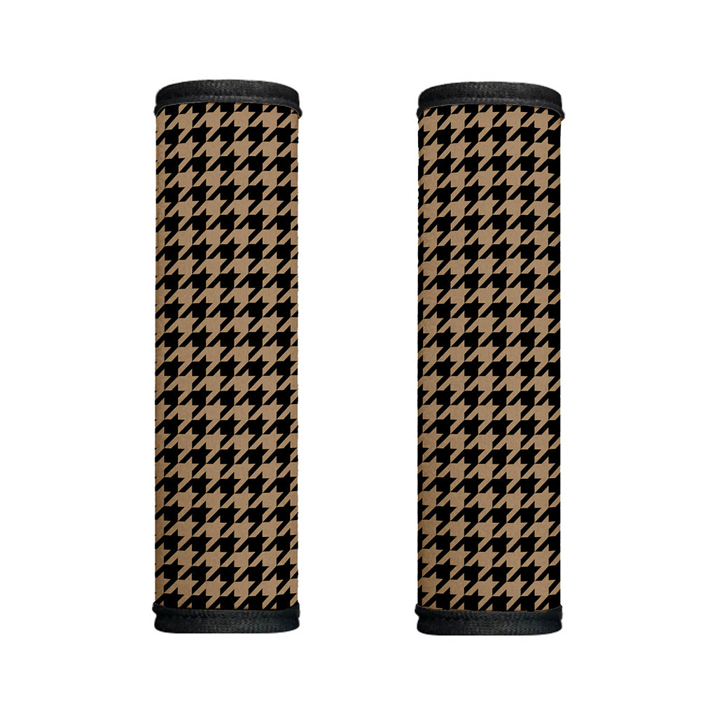 Brown And Black Houndstooth Print Handle Covers