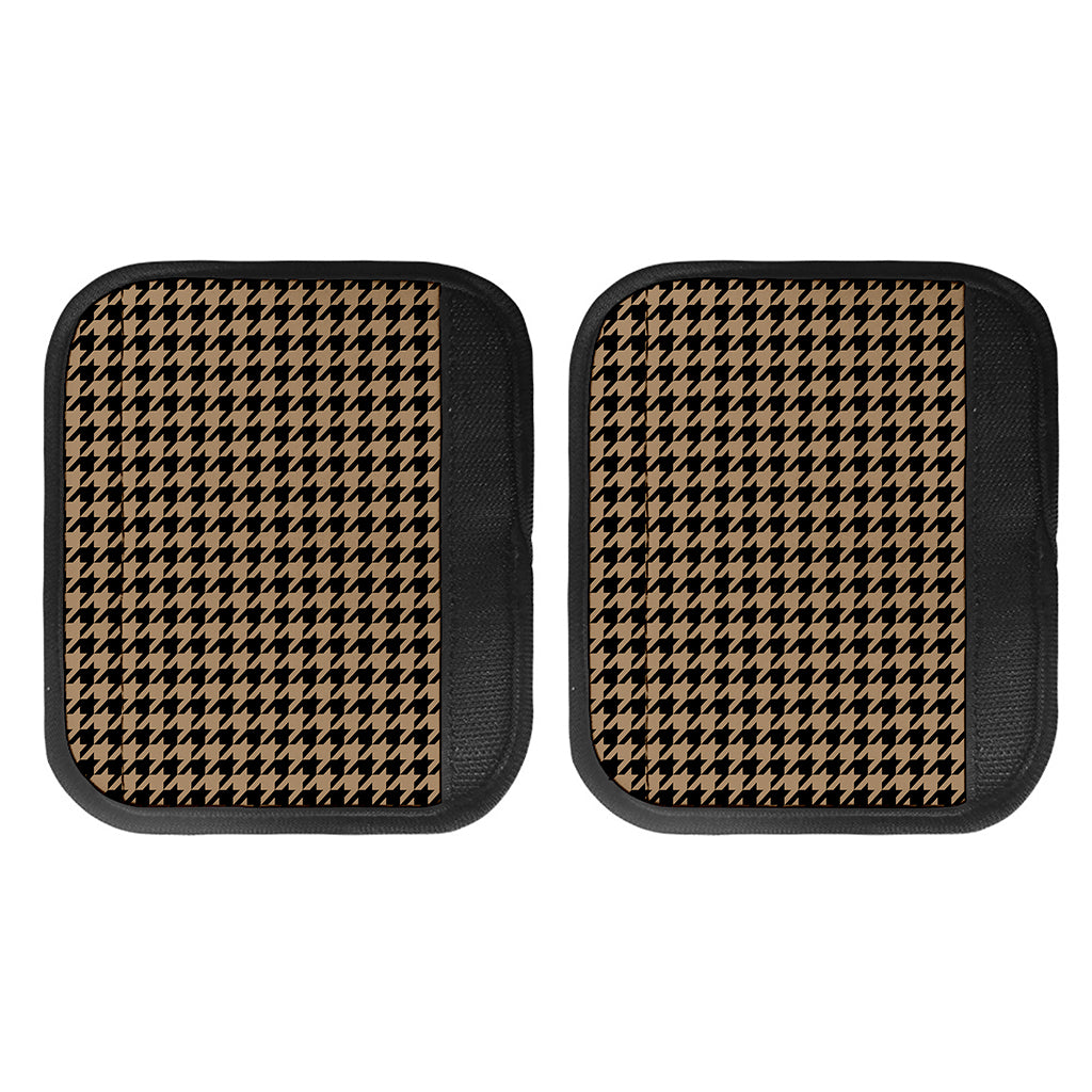 Brown And Black Houndstooth Print Handle Covers