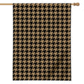 Brown And Black Houndstooth Print House Flag