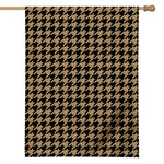 Brown And Black Houndstooth Print House Flag