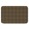 Brown And Black Houndstooth Print Indoor Door Mat