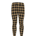 Brown And Black Houndstooth Print Men's Leggings
