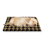 Brown And Black Houndstooth Print Pet Cooling Mat Cover