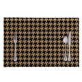 Brown And Black Houndstooth Print Placemat