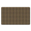 Brown And Black Houndstooth Print Polyester Doormat