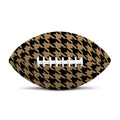 Brown And Black Houndstooth Print Rugby Ball