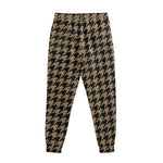 Brown And Black Houndstooth Print Sweatpants