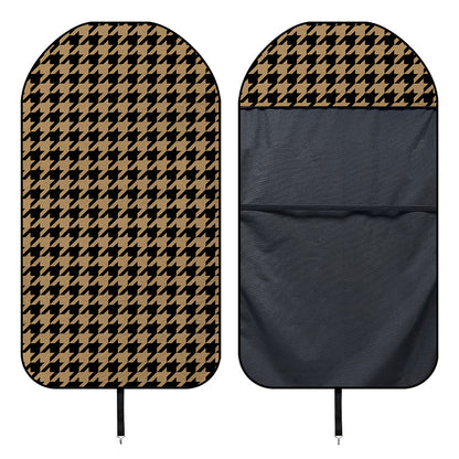 Brown And Black Houndstooth Print Waterproof Car Seat Cover