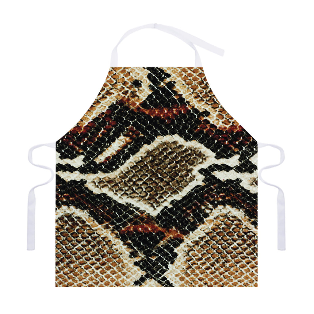 Brown And Black Snakeskin Print Adjustable Apron
