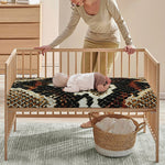 Brown And Black Snakeskin Print Baby Crib Sheet