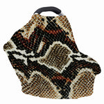 Brown And Black Snakeskin Print Baby Seat Cover