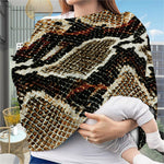 Brown And Black Snakeskin Print Baby Seat Cover