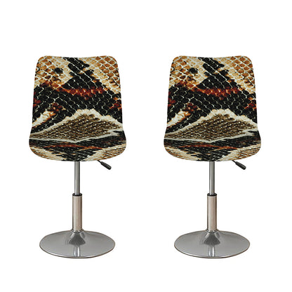 Brown And Black Snakeskin Print Bar Stool Covers