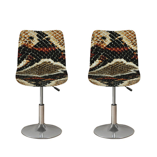 Brown And Black Snakeskin Print Bar Stool Covers