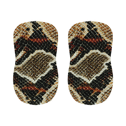 Brown And Black Snakeskin Print Bar Stool Covers