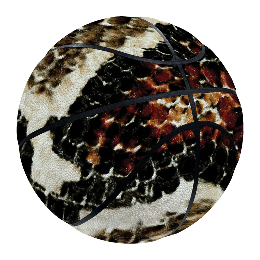 Brown And Black Snakeskin Print Basketball