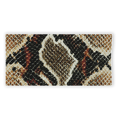 Brown And Black Snakeskin Print Beach Towel