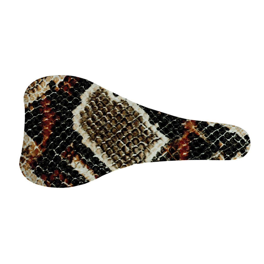 Brown And Black Snakeskin Print Bicycle Seat Cover