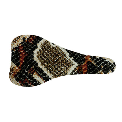 Brown And Black Snakeskin Print Bicycle Seat Cover