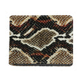 Brown And Black Snakeskin Print Bifold Wallet