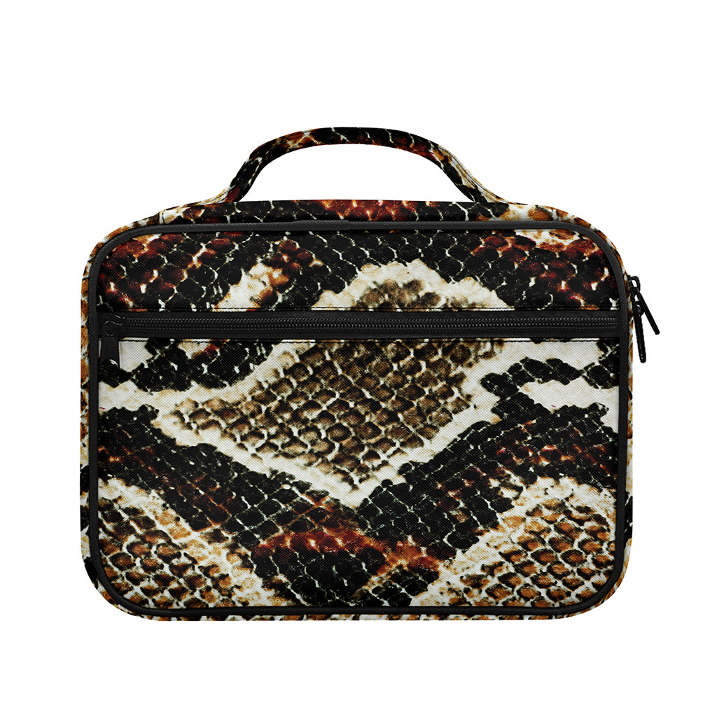 Brown And Black Snakeskin Print Briefcase Bible Bag