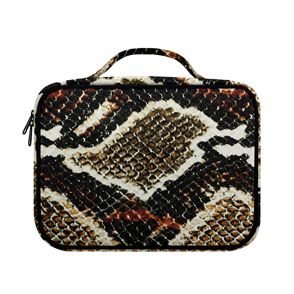 Brown And Black Snakeskin Print Briefcase Bible Bag