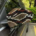 Brown And Black Snakeskin Print Car Side Mirror Covers