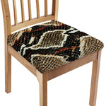 Brown And Black Snakeskin Print Chair Cushion Cover