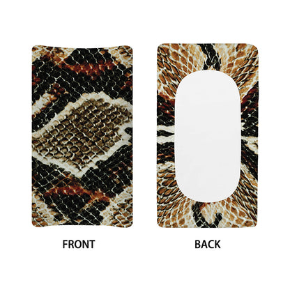 Brown And Black Snakeskin Print Changing Pad Cover