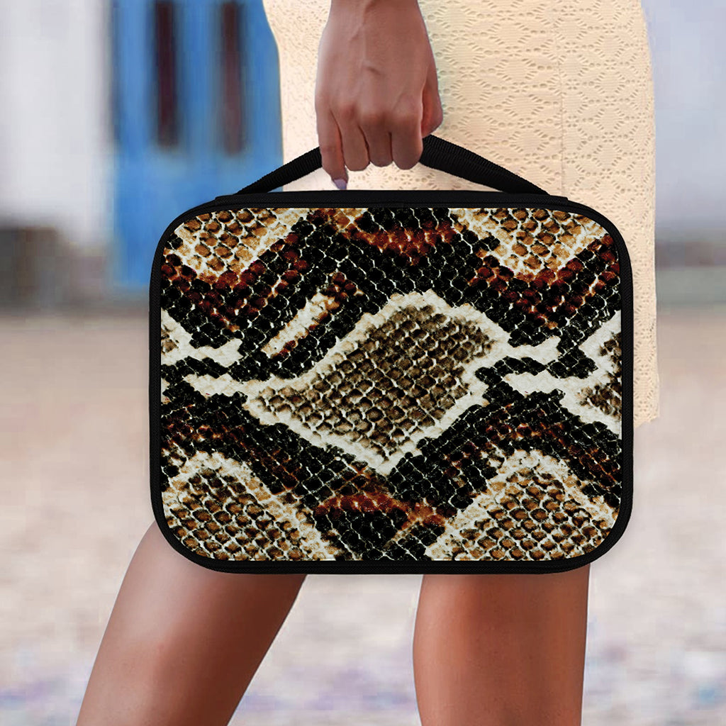 Brown And Black Snakeskin Print Classic Bible Case