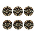 Brown And Black Snakeskin Print Coaster Set