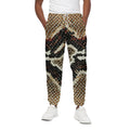 Brown And Black Snakeskin Print Cotton Sweatpants