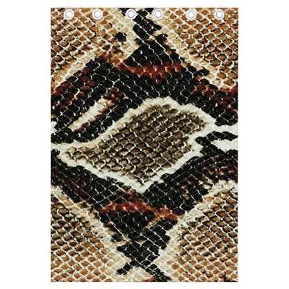 Brown And Black Snakeskin Print Curtain