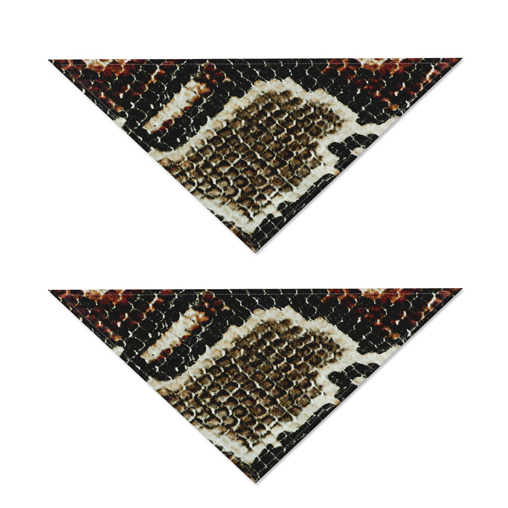 Brown And Black Snakeskin Print Dog Bandana