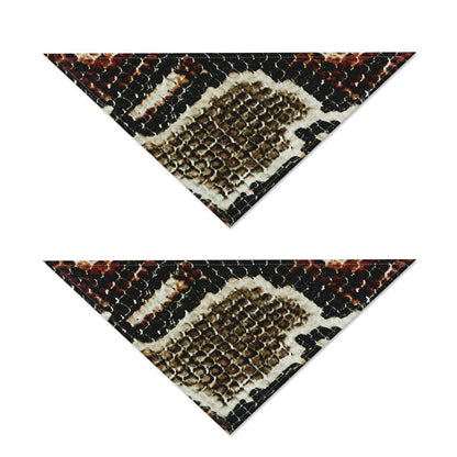 Brown And Black Snakeskin Print Dog Bandana