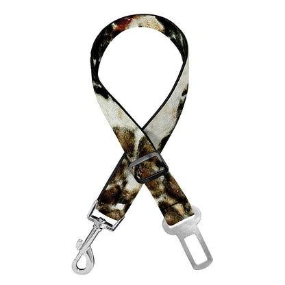 Brown And Black Snakeskin Print Dog Seat Belt