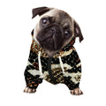 Brown And Black Snakeskin Print Dog Zip Up Hoodie