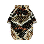 Brown And Black Snakeskin Print Dog Zip Up Hoodie