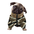 Brown And Black Snakeskin Print Dog Zip Up Jacket