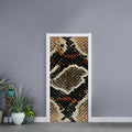 Brown And Black Snakeskin Print Door Sticker