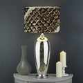 Brown And Black Snakeskin Print Drum Lamp Shade