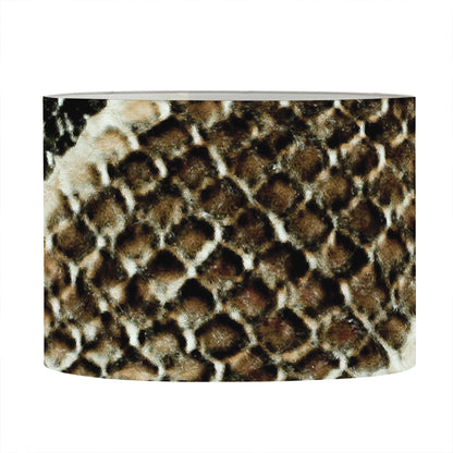 Brown And Black Snakeskin Print Drum Lamp Shade