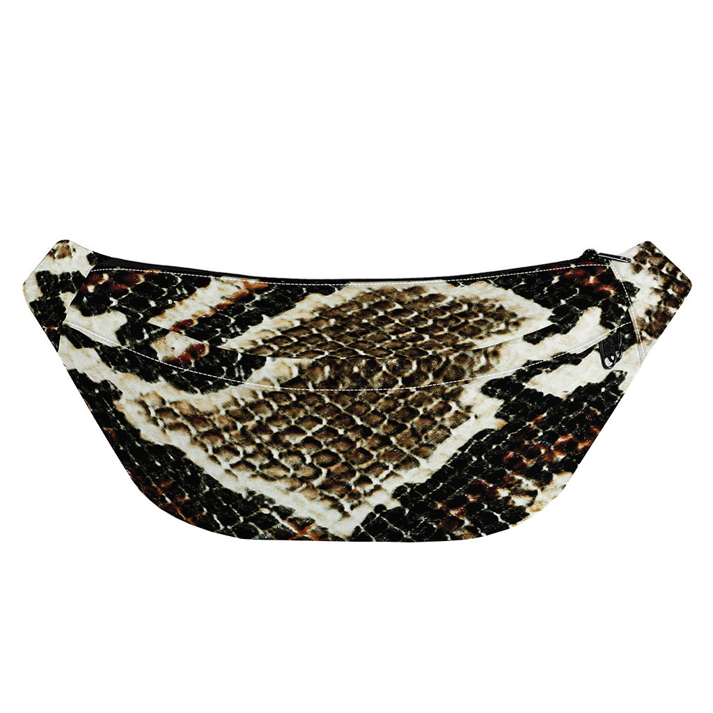 Brown And Black Snakeskin Print Fanny Pack