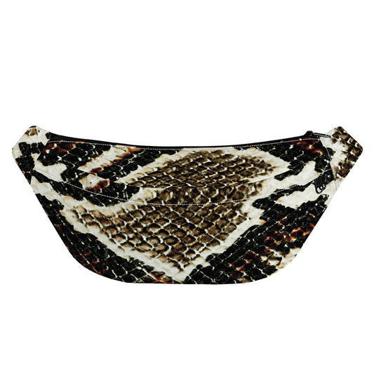Brown And Black Snakeskin Print Fanny Pack