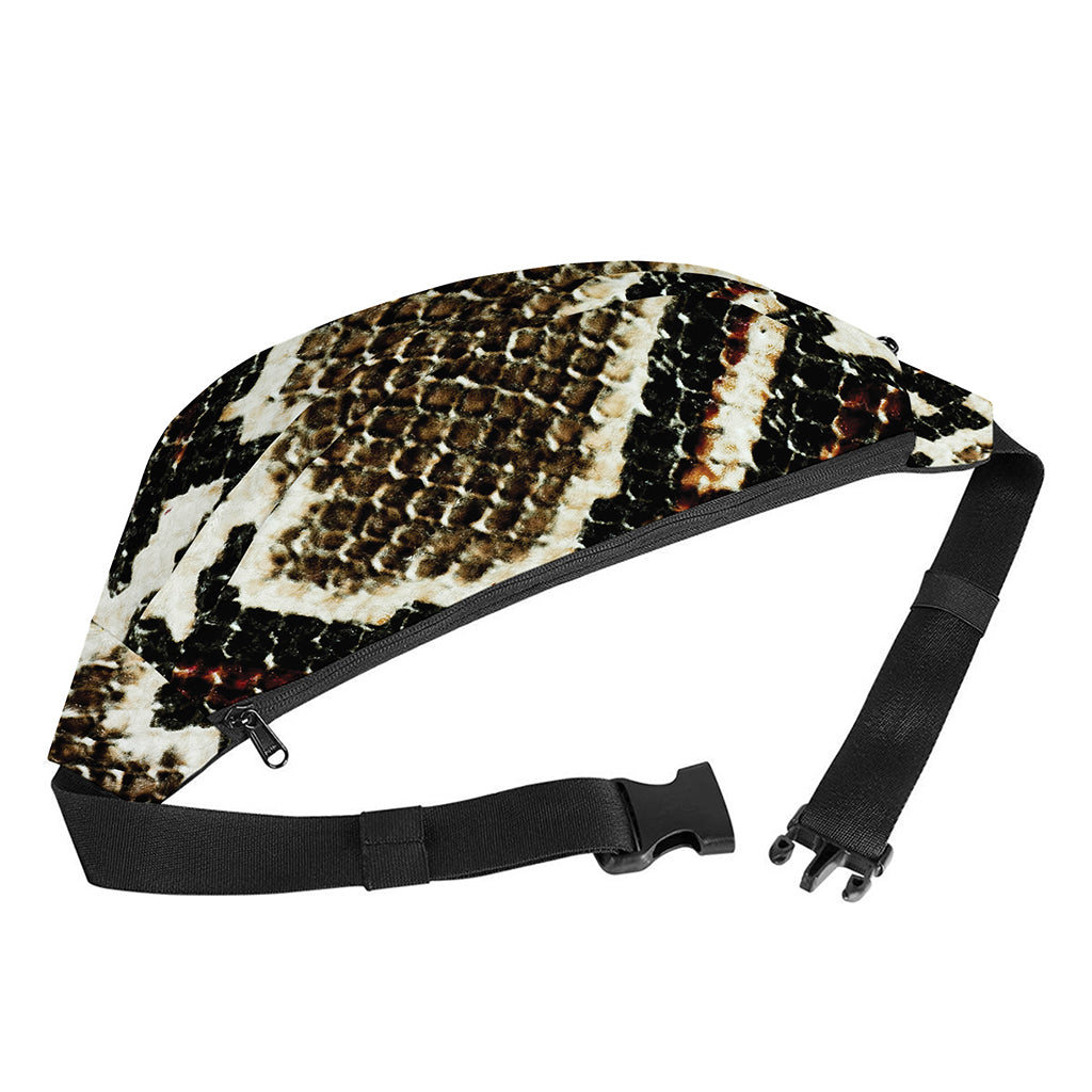 Brown And Black Snakeskin Print Fanny Pack