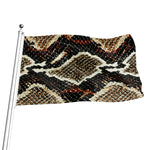 Brown And Black Snakeskin Print Flag