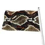 Brown And Black Snakeskin Print Flag